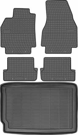 OEM Juego De Alfombrillas De Goma Para Renault Megane Ii Hatchback (2002-2008) + Alfombrilla Para El Maletero