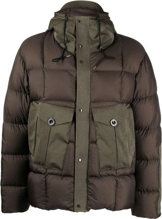Ten c Tempest Combo down jacket - men - Polyamide/Cotton/Polyester/Down/Polyamide - 50 - Green