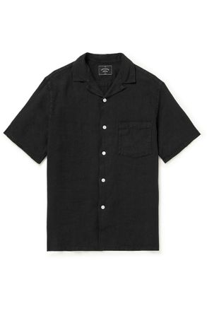 Portuguese Flannel Camp-Collar Linen Shirt