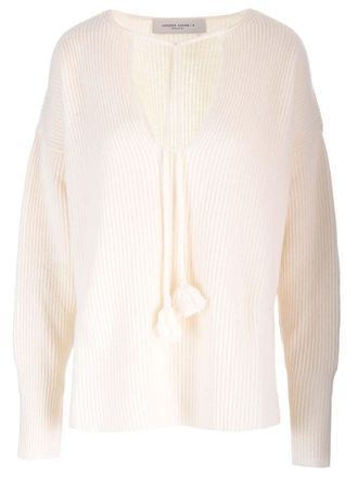 Golden Goose Ribbed Wool Sweater Knitwear White