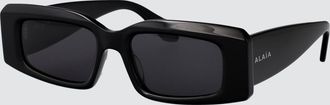 Alaia Occhiali da sole rettangolari in acetato riciclato nero