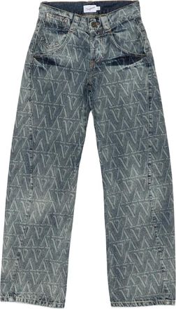 Vaquera monogram-print jeans - Blue