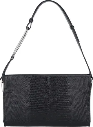 Dondup Black Calf Leather Single Handle Shoulder Bag