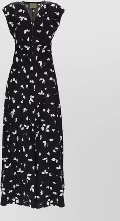 Alysi cotton v-neck maxi dress