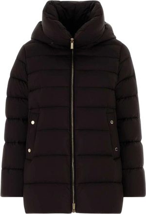 Moorer Natalia-S3 Winterjas - Dames - Gewatteerde jassen - Bruin - L - Leer - Jassen