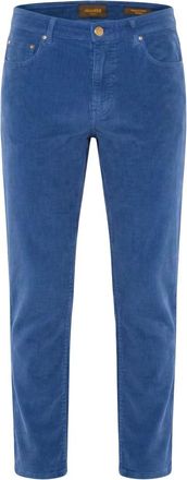 Moorer Heren, Broeken, Blauw, Maat: W33