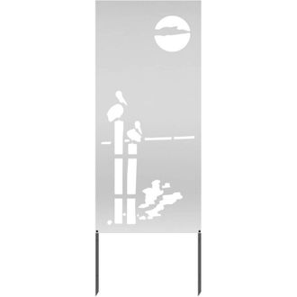 vidaXL Pantalla De Privacidad Para Jard&iacute;n Calado Plateado 50 X 140 Cm Vidaxl