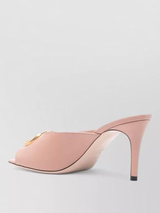 Valentino Garavani vlogo signature leather open toe mules
