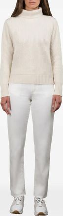 Moorer Kabelgebreide coltrui - Beige