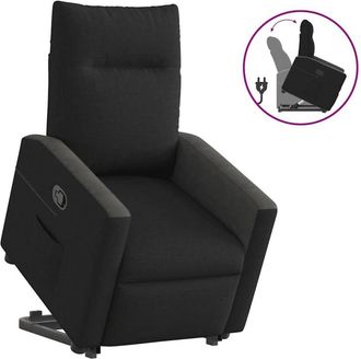 vidaXL Sill&oacute;n Reclinable Elevable Tela Negro Vidaxl