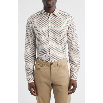 Etro Roma Cotton Muslin Dress Shirt in Stampa F.do Bianco at Nordstrom, Size 41 - R