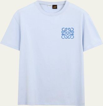 Loewe x Paulas Ibiza Mens Embroidered Logo T-Shirt