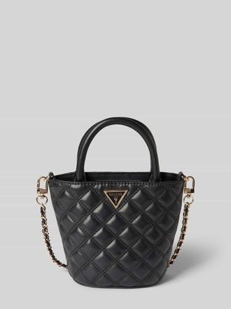 Guess Handtasche mit Steppn&auml;hten Modell GIULLY II in Black, Gr&ouml;&szlig;e 1