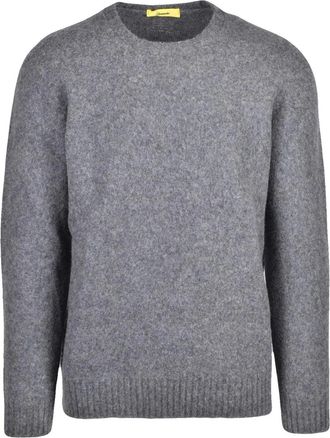 Drumohr Grey Minimalist Wool Crewneck Sweater
