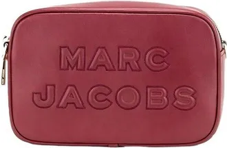 Marc Jacobs Embossed Logo Leather Crossbody Bag Red