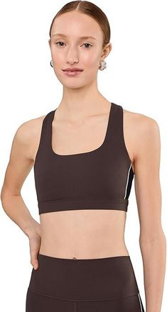 SPLITS59 Lexi Rigor Bra Womens Bra Dark Chocolate/Black : SM, Nylon/Spandex
