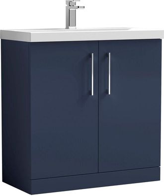 Nuie Nuie - Arno Floor Standing 2-Door Vanity Unit with Basin-3 800mm Wide -Midnight Blue