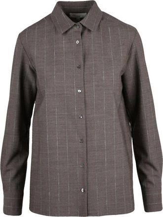 Antonelli Beige Stretch Virgin Wool Button Shirt