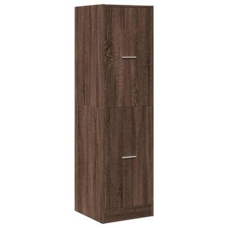 Berkfield Home Elegant Apothecary Cabinet&not;Brown Oak 40x41x144.5 cm Engineered Wood in Brown