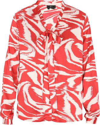Faina Blouse Dames rood wol wit