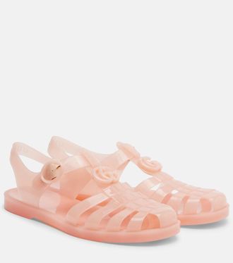 Gucci Glossy Double G fisherman sandals