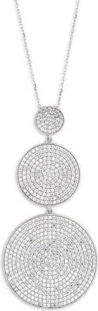 Suzy Levian CZ Graduating Pendant Necklace in White at Nordstrom Rack