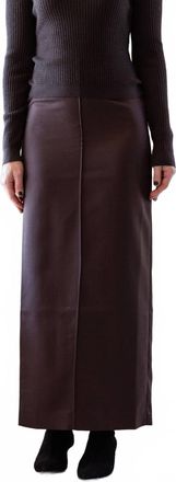 House of Dagmar Pencil Maxi Skirt In Chocolate Brown