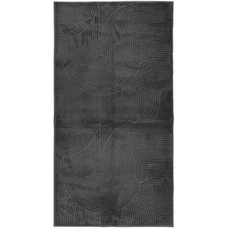 vidaXL Vidaxl - Alfombra Pelo Corto Look Escandinavo Iza Antracita 80x150 Cm