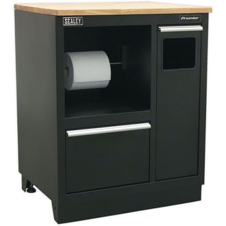 Loops 775mm Heavy Duty Multifunction Modular Floor Cabinet - Steel Construction in Metallics