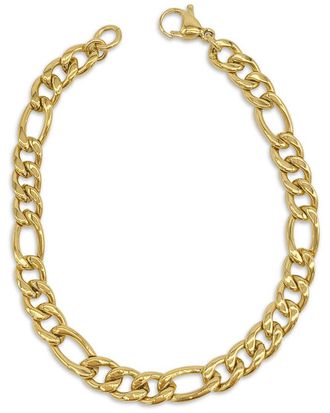 Adornia Adornia 14K Plated Figaro Bracelet