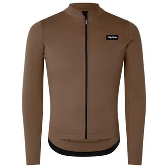 GripGrab EXPLR Merinotech Thermal Long Sleeve Jersey Velojacke f&uuml;r Herren | braun