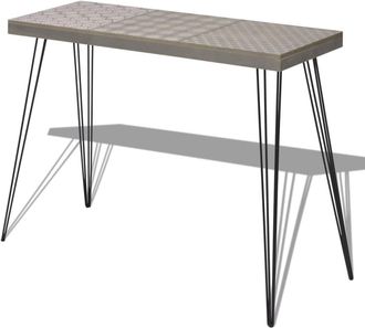 vidaXL Mesa Consola Gris 90x30x71,5 Cm Vidaxl