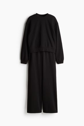 H&M 2-teiliges Sweatshirt-Set - Schwarz