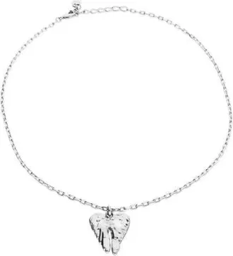 UNOde50 Sterling Silver Plated Short Necklace with Wing Detail at Nordstrom
