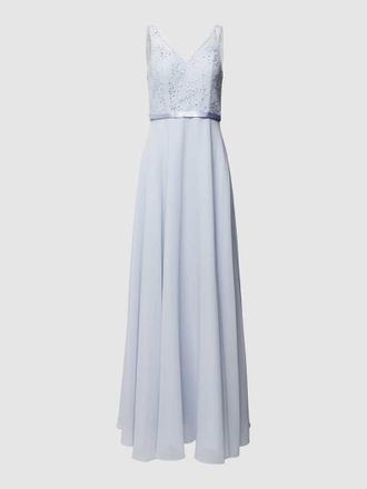 Laona Abendkleid mit Ziersteinbesatz in Hellblau, Gr&ouml;&szlig;e 36