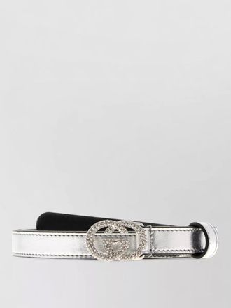 Gucci nappa leather belt metallic sheen texture