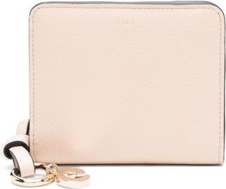 Chlo&eacute; Alphabet leather compact wallet - women - Cotton/Calf Leather/Lamb Skin/Polyester - One Size - Pink