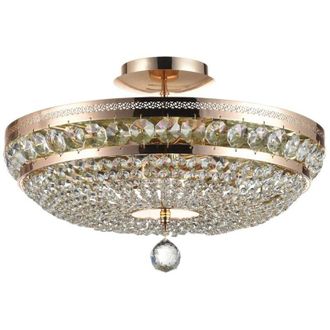 Maytoni Plafoniera Contemporanea Ottilia Metallo Oro 6 Luci Diffusori Metallo