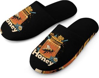 Generic Honey Cotton Slippers for Men Memory Foam House Slippers Soft Anti-skid Sole Indoor Outdoor Shoes