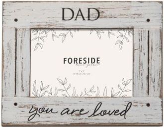 Foreside Home And Garden You Are Loved 5x7 Distressed Wood Picture Frame in White at Nordstrom, Size Medium