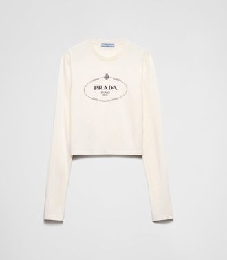 Prada Print jersey top