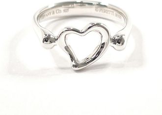 Tiffany & Co. Heart Silver Silver 925 Band Ring (Pre-Owned)