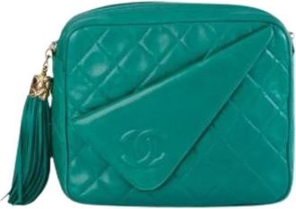 Chanel Pre-owned Vintage Clutch - Dames - Vintage Schoudertas - Groen - ONE Size - Leer - Vintage