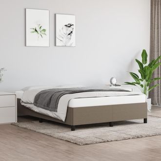 vidaXL Cama Sin Colch&oacute;n Tela Gris Taupe 140x190 Cm Vidaxl