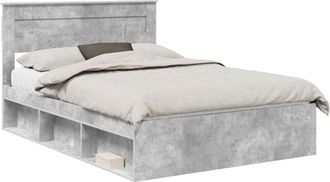 vidaXL Bed Frame Concerte Grey 150 x 200 cm Solid Pine Wood vidaXL