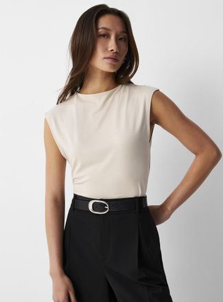 Contemporaine Womens Cap-sleeve ultra-flowy T-shirt