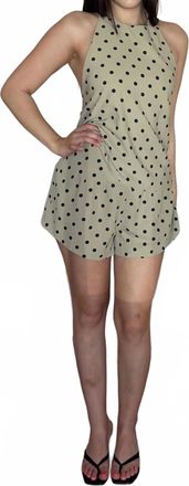 En Saison High Neck Sleeveless Tunic Top In Tan/black