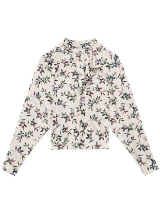 Isabel Marant Blusa Vilda a fiori - Toni neutri
