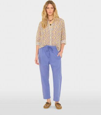 Xirena Draper Pull-On Pant In Blue White