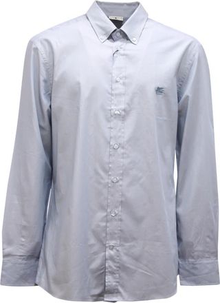 Etro Gestreept overhemd Made in Italy - Heren - Zakelijke Overhemden - Blauw - 2XL - Overhemden